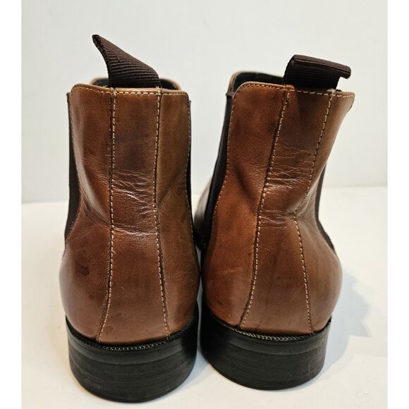 Men’s Kenneth Cole Brown Leather Chelsea Boots Men’s 7.5 - Picture 4 of 12